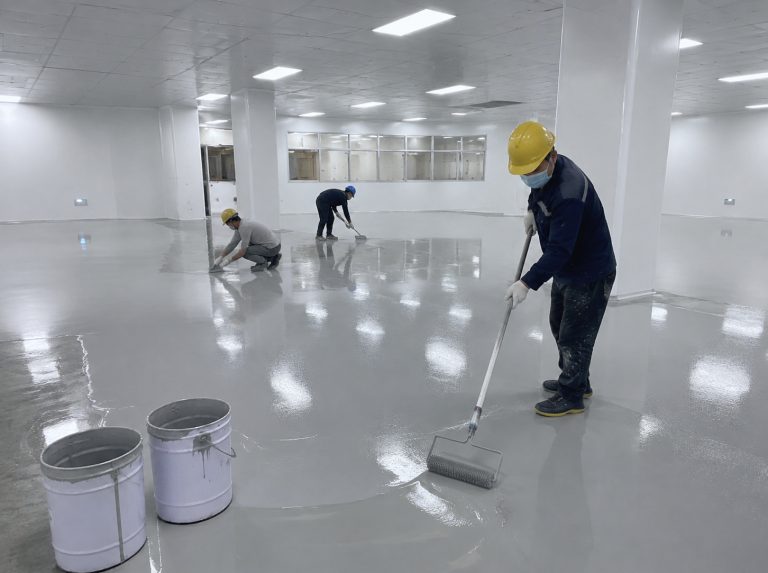 企石镇环氧自流平地坪漆工程